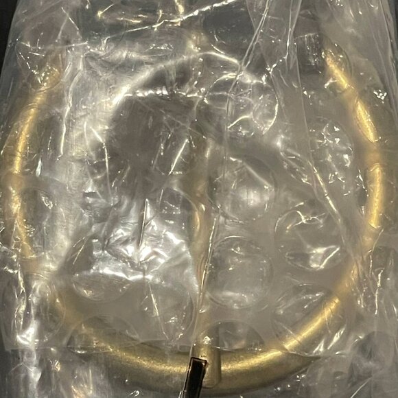 Black Leather Belt Gold Ring Buckle Size L 36 Frye NWT